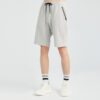 Quần short thể thao in năm điểm đa năng (xám gai) - Nam
