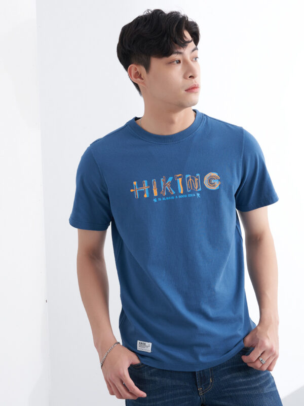 Áo phông in họa tiết dành cho leo núi và đi bộ đường dài thư giãn-nam